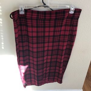 Plaid Pencil Skirt